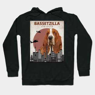 Bassetzilla – Basset Hound Giant Dog Monster Hoodie